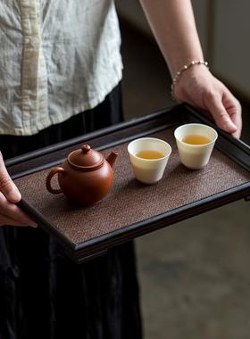 中茶式制茶盘托盘家用竹具奉木茶盘日式干泡台简约82331实茶台小
