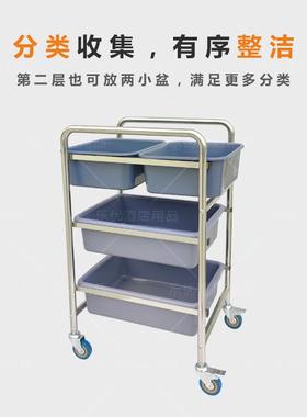 饭快餐店烧烤KTV推车收车不锈钢迷你收小型餐车收NZH集碗车撤餐车