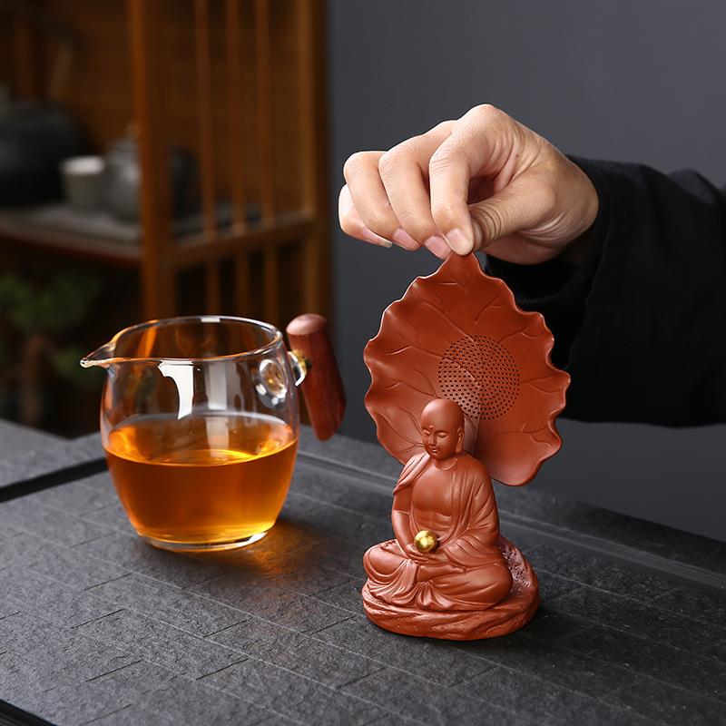 紫砂茶漏茶滤泡过滤器创意手工茶茶水离ESG器茶隔滤茶器网茶具配