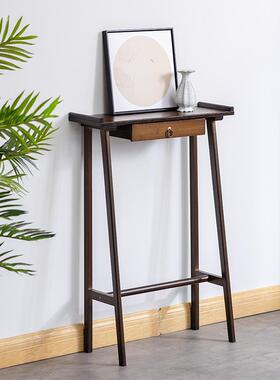 8V新玄中式关桌靠墙玄关柜068关进门客厅窄条案供桌约简玄台小条