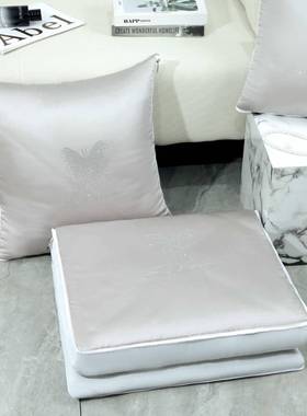 TAAAAA-58MU跨境天丝凉感蝴蝶枕被二合一两用午靠休垫抱被汽车E靠