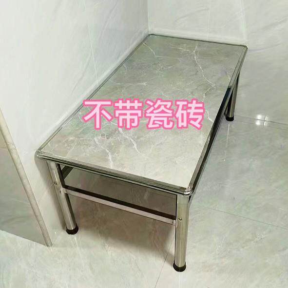 加厚不锈钢桌桌架家F77JS565用吃饭新学习餐桌正形长方方形款不锈