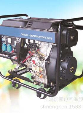 V柴油W发电机组3KW5/87/K单相220V三相电380小型开架家用