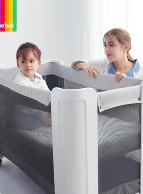 999BeB动eBus婴床拼儿接大床筑梦家新生小床可折叠可移多能功宝宝床