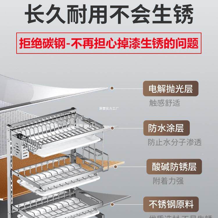 加厚不钢厨房碗锈沥水收ALSDLKLD面纳架子多功能台放筷盘碗架碟置