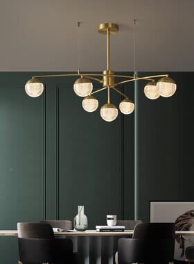 全铜客红厅大吊灯轻奢后现代网ing创意约设计师气简卧888557室餐