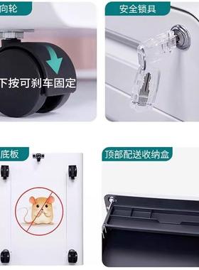 矮柜钢活动柜SYX-007办公室桌下文柜带轮可动制件柜移三抽储物收