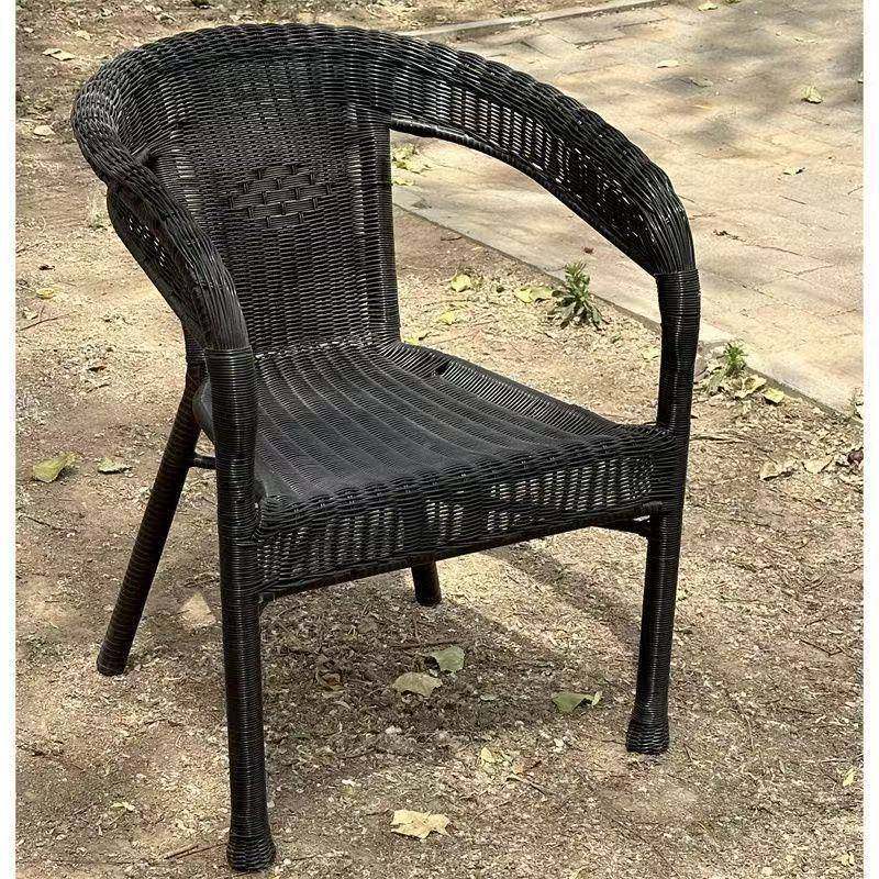 加藤高带扶手椅子QUH靠背椅室内腾椅藤椅子椅户外椅藤编子高椅