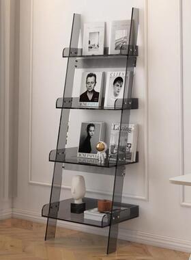 轻奢式亚克力客厅家用极简风美落架FTI地置物绘简约本收纳展示杂