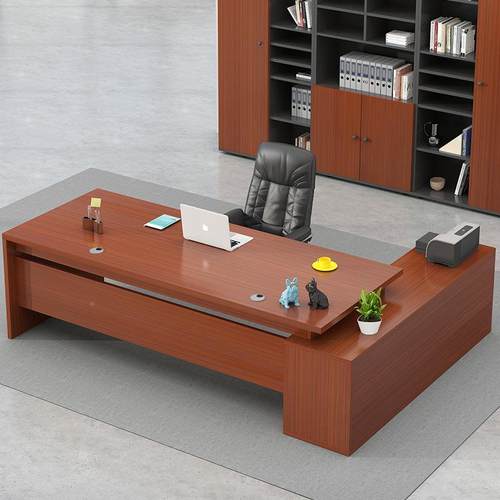 办公桌简约现代公室电脑424桌办椅组合总裁单工作班桌子大台老板