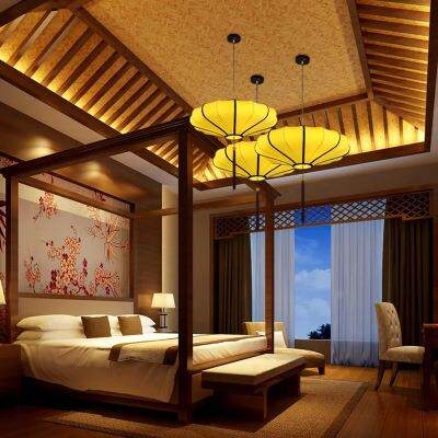 新中式艺吊灯宫现代餐创布意厅饭店灯具中国风2026古典灯红灯笼吊
