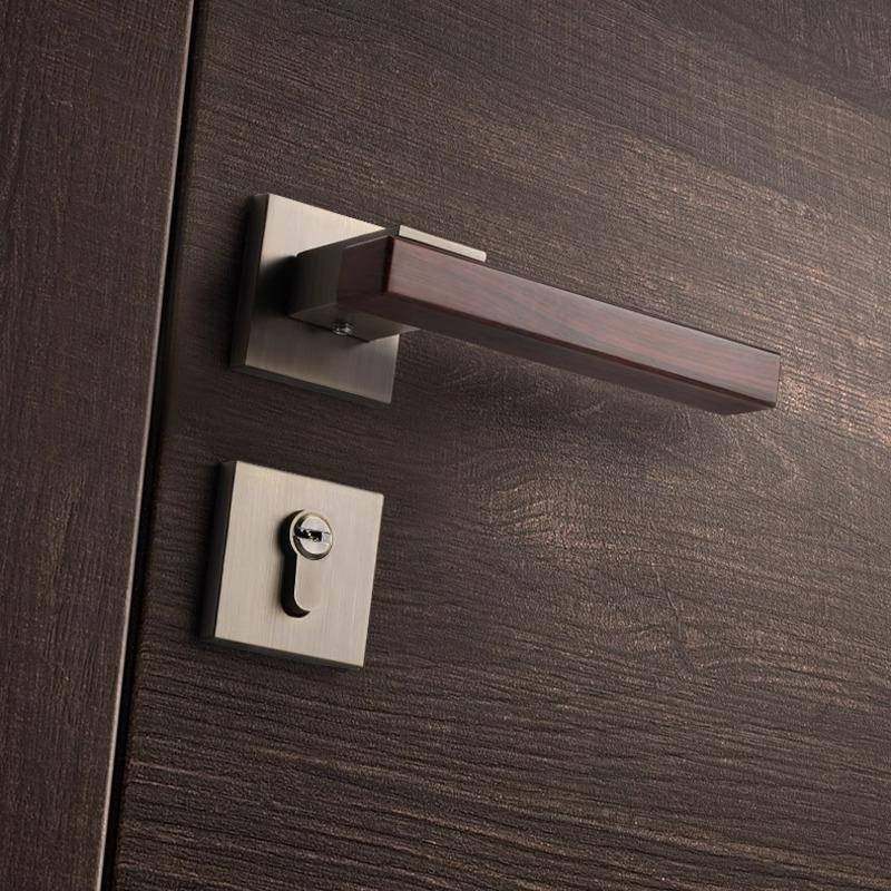 新中式房门锁分体5803-82卧室古门青锁室内磁吸木门锁用静音房间