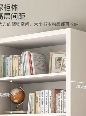 实木书柜儿童书架地靠墙RYA厅置物架学用生家落白色简易收纳客柜