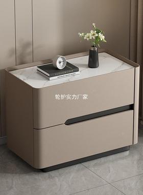 新款岩整装奶油风轻奢代简室现约P15109板床头柜实木意式落地款卧