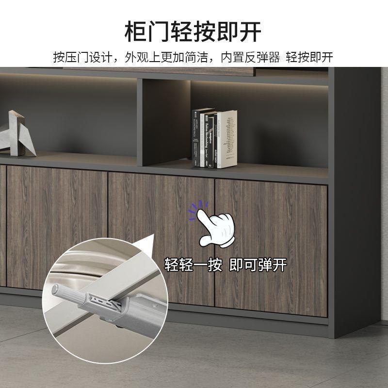 公室文DSA件柜资料柜带锁收景办纳储物柜木质现代书柜老板背柜档
