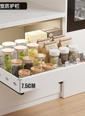 厨房抽屉置物架抽可伸碗缩拉篮餐E171柜具收纳架橱内屉式拉篮架沥