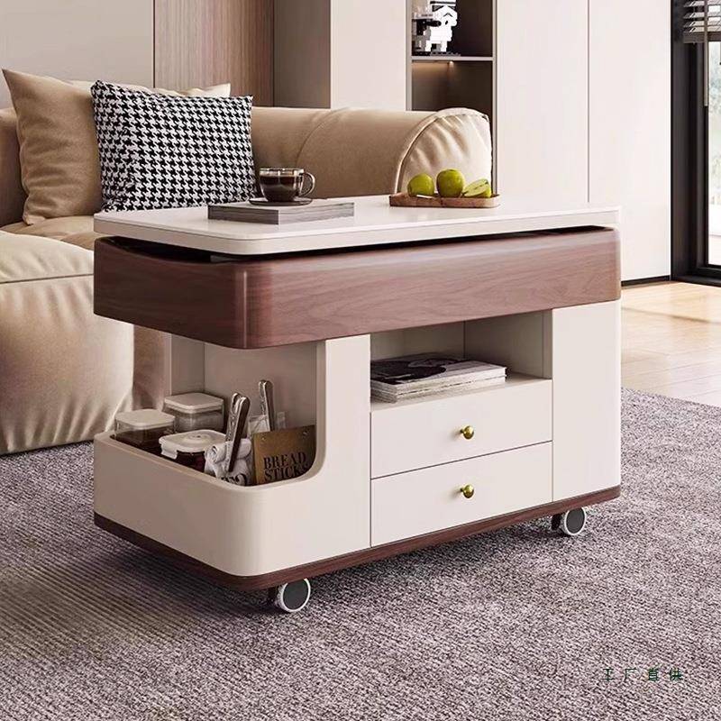 移动几茶几客厅现985边代简约小户型边家升降沙发柜储物小用推车