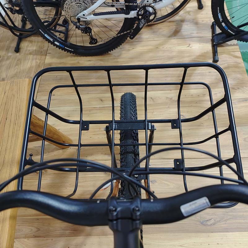 车筐车篓前f车筐前货架自行车货筐轻便买 菜铝合金货架