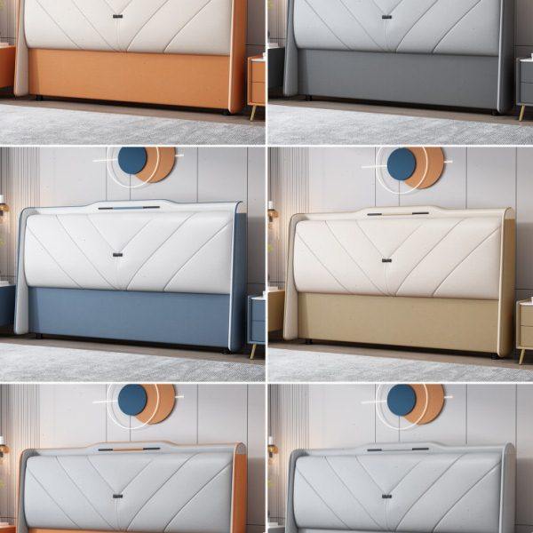 床头板软包床靠背板新款轻奢简约现代科技布实木床头单买落地定制,住宅家具,床架/床板,淘宝优惠券,粉丝福利购,淘宝优惠卷