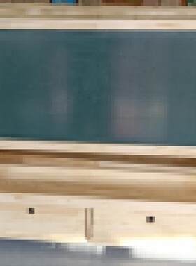幼儿园实木黑板柜实木写字可移动磁性绿白单面实木黑板柜