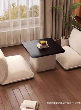 日飘窗台飘改造一整窗套网红阳台GQX体小茶桌一懒人沙发榻榻米式