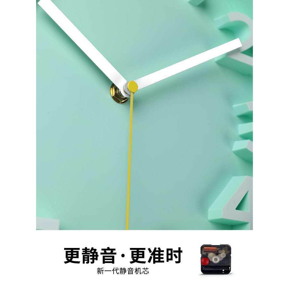 尚免打F87T76M7孔现代简约挂钟客厅用静家音英2025新款小挂表时石