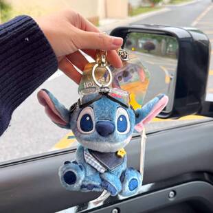 新款飞行员史迪仔车载摆件汽车装饰车钥匙扣中控台摆件挂饰