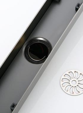 线性隐形14954漏地臭0长方形隐藏式可防镶砖淋浴房加长条型34不锈