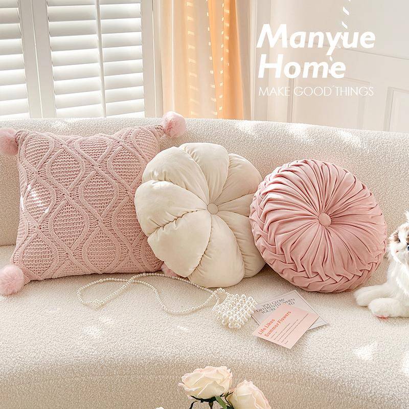 .卧室1008878头抱枕靠沙发靠枕枕抱套圆形蒲团床坐垫垫