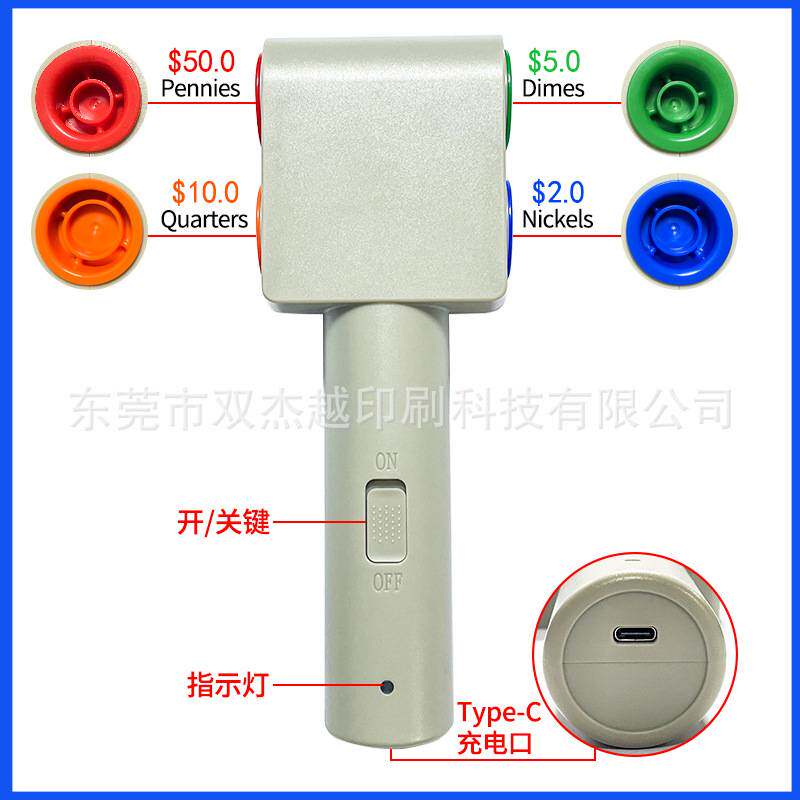 硬币包装纸多功能封口机自动锁边封口包装美元硬币纸多种面额封口