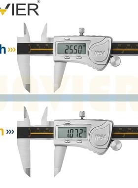 杰洛出游标卡尺数显电子不品锈钢夫卡尺0-BRJ15-200-300mm0高端