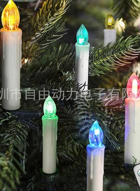 蜡烛定时遥控RGB仿子真426led烛蜡灯万圣节圣诞树家居电摆件塑料