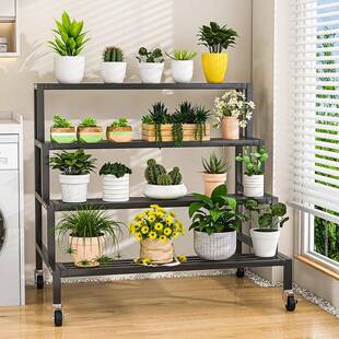 院层阶梯式花架形置物多架户外阳台落地式防水防锈梯庭无品牌/多