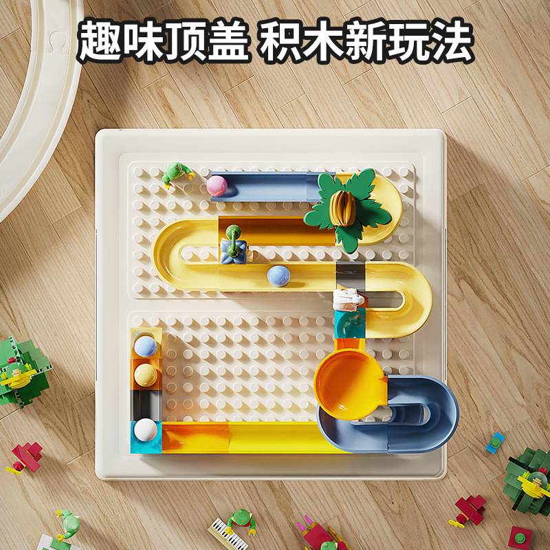 折叠收纳盒零件儿童玩具收纳箱高颜值家用可折叠小颗粒积木收纳盒