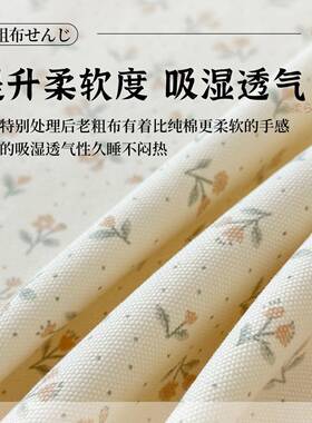 学可爱熊加厚全棉老单粗布床单单枕件纯棉被人床笠生宿SY202505舍