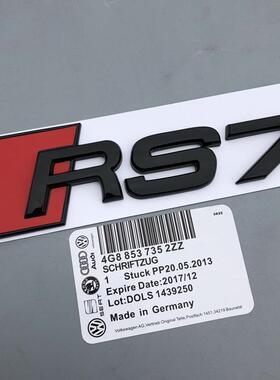 RS3S4S5S6S7车7标A4LA6A3车贴装亮黑色后改123尾A标标志