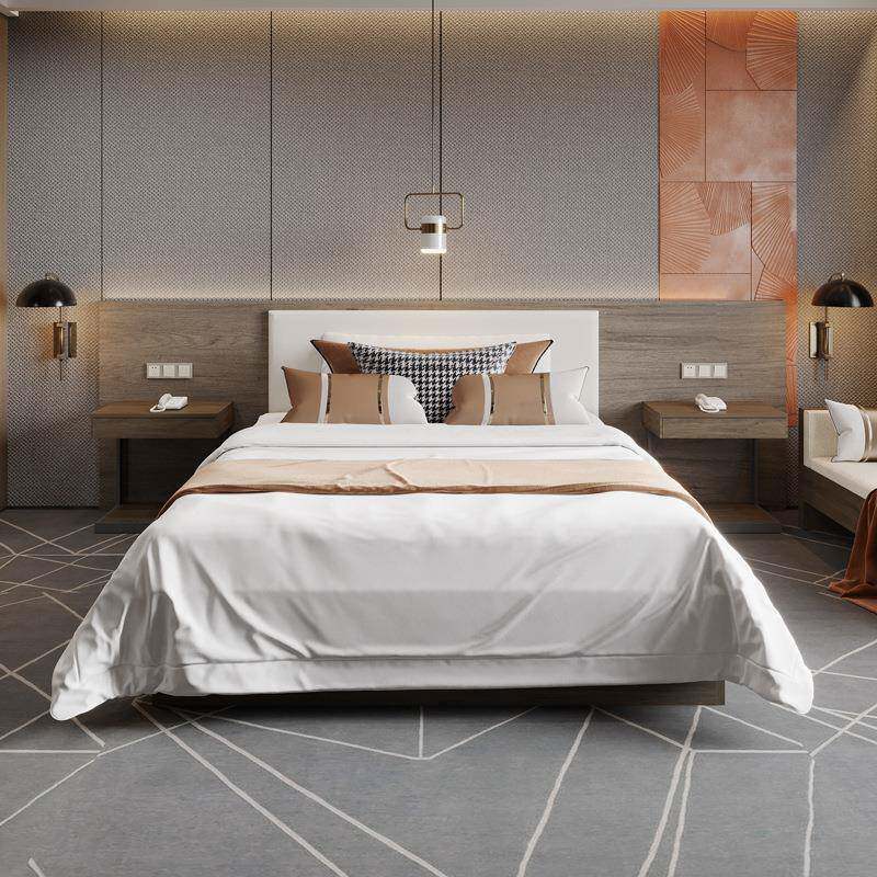 宾馆床店具馆标间623全套旅民宿连酒锁家单间双间标准间民宿大床