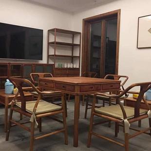 椅子新中式 复296古实木靠椅家用背椅喝椅茶坐椅办公室会餐议子清