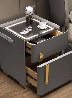 家用智能头柜保电险柜一体MHO简约现无代多功床能卧室线充保险箱