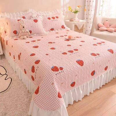 四季韩夹棉床盖版公pxx10031主风床罩床新款双面保护套加厚时单床