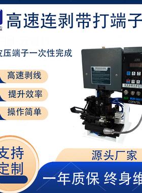 深圳护套线单根线连剥带打横送端子机半自动剥皮压接机排线铆压机