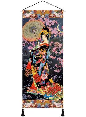 日式浮和绘仕图挂画风店铺玄女世关背景布艺ltao1006画卧室床头墙