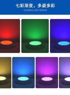 跨境胶双面板壁七彩无线遥控RGB水下IP6灌DLX-YC288防水挂式全树