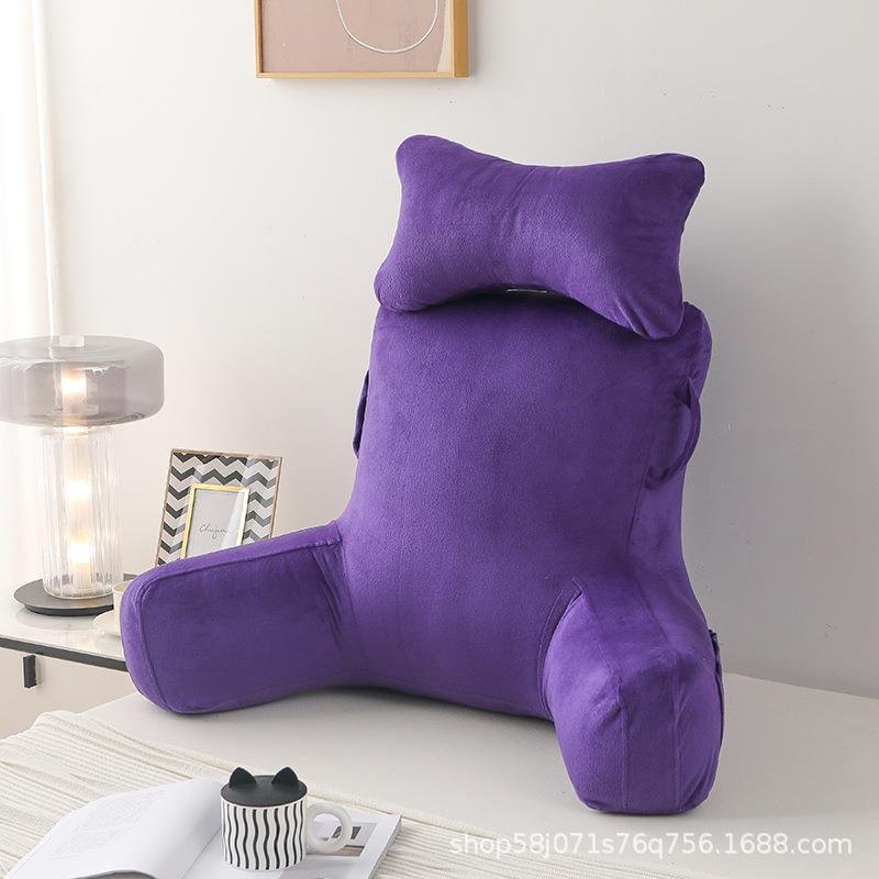 抱枕阅枕有手靠读垫孕妇腰靠懒人沙发靠有内胆背扶可阅读枕拆跨境