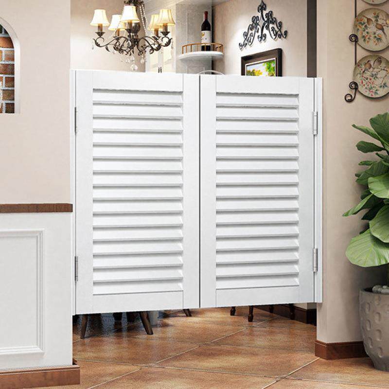 家用门实木半截腰中式吧台厨房隔断门复古做旧吧193门门酒室内栅