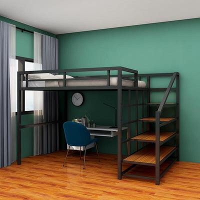 铁艺高架床上童层成床人儿双层M-10880阁楼式省空间上单下铺铁架