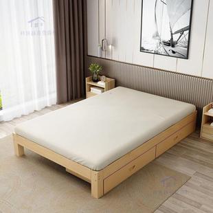 榻木榻米实床1约.5米简2现代松木双人床1.8m出租IPF房1.m工厂直销