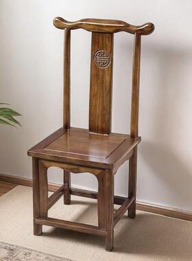 木实椅子al168用中式仿古餐靠背椅家酒店饭店厅餐椅耐用老式牛角椅凳子