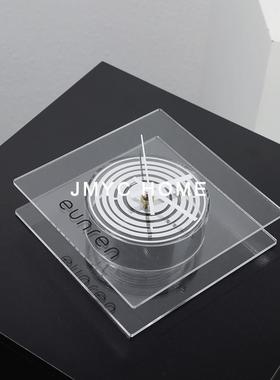 轻奢现代创亚居克力时钟座钟摆件意家客厅电视柜室床头柜卧装5987