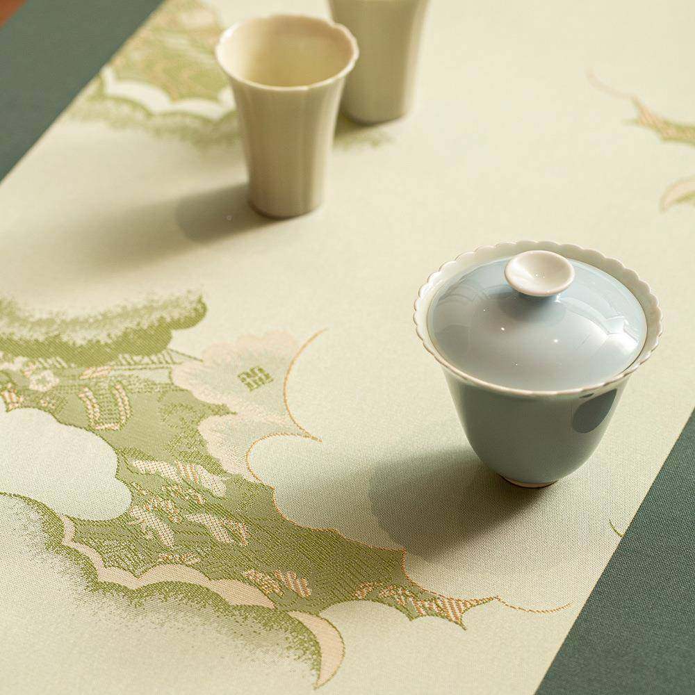 知云霞翠轩云霞翠轩端织锦茶席茶席多色高织提花工艺双面布舍艺桌,居家布艺,桌旗,淘宝优惠券,粉丝福利购,淘宝优惠卷